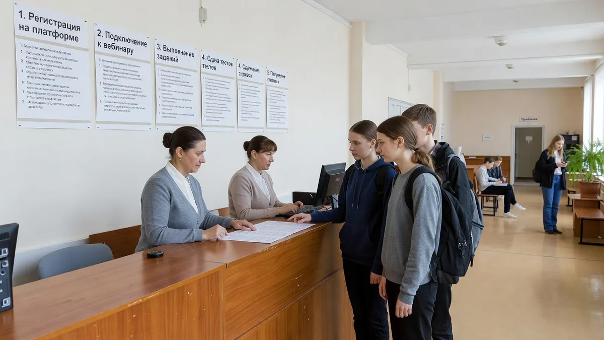 Студент проходит дистанционное обучение шаг за шагом: ноутбук с личным кабинетом и видеозвонком с куратором