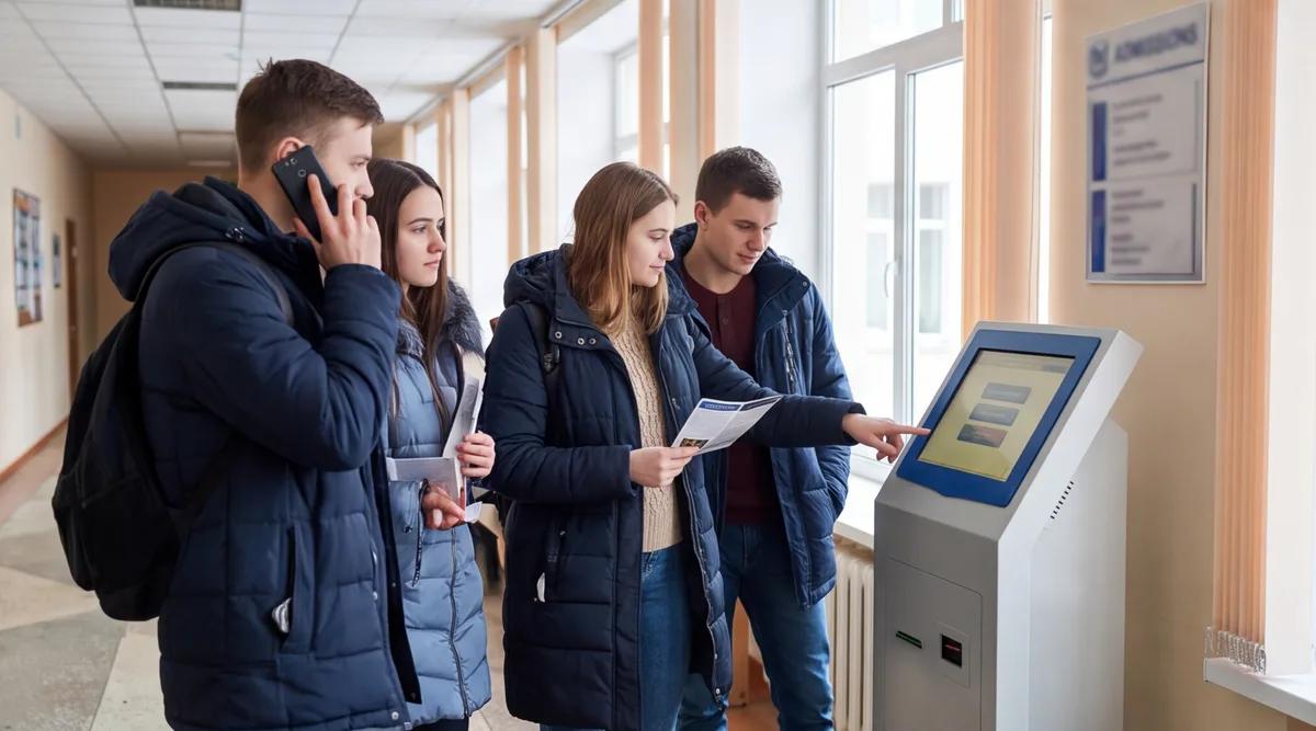 Абитуриент заполняет заявление на поступление в педагогический колледж дистанционно